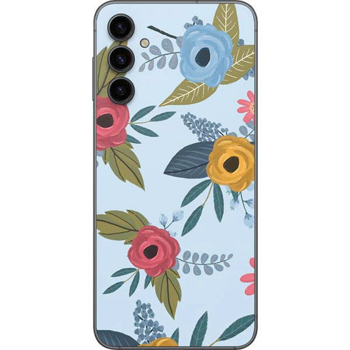 Blue Fall Flowers Galaxy A14 5G Skin